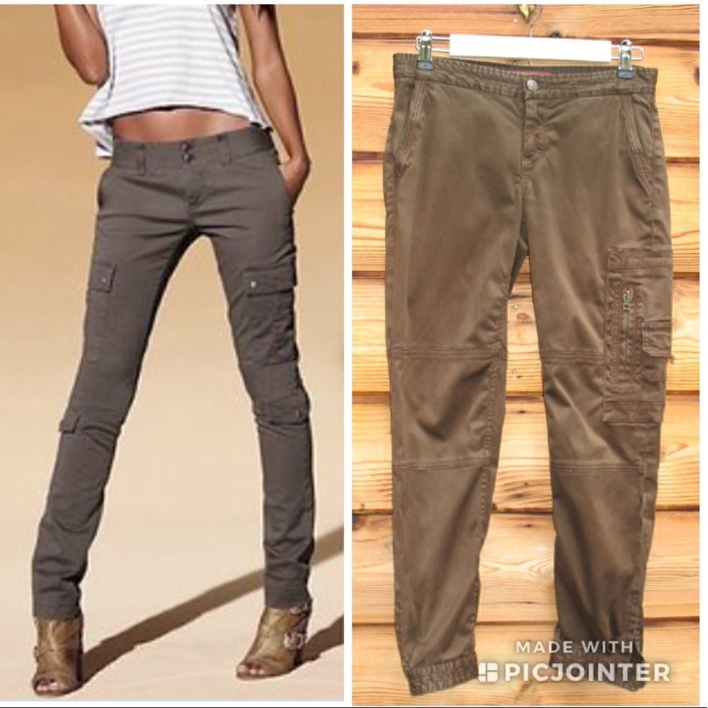 Brown Skinny Utility Pants
